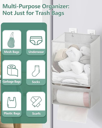 Bag Saver - Extra Large 2 in 1 Plastic Bag Holder Storage, Durable Mesh Grocery