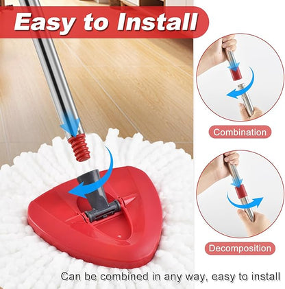 4 Section Spin Mop Replacement Handle