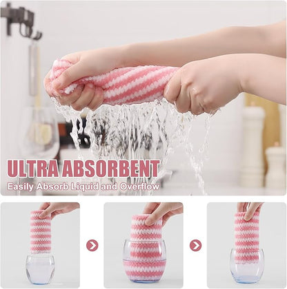 Homaxy 12 Pack Kitchen Dish Cloths, Ultra Soft and Absorbent Dish Towels