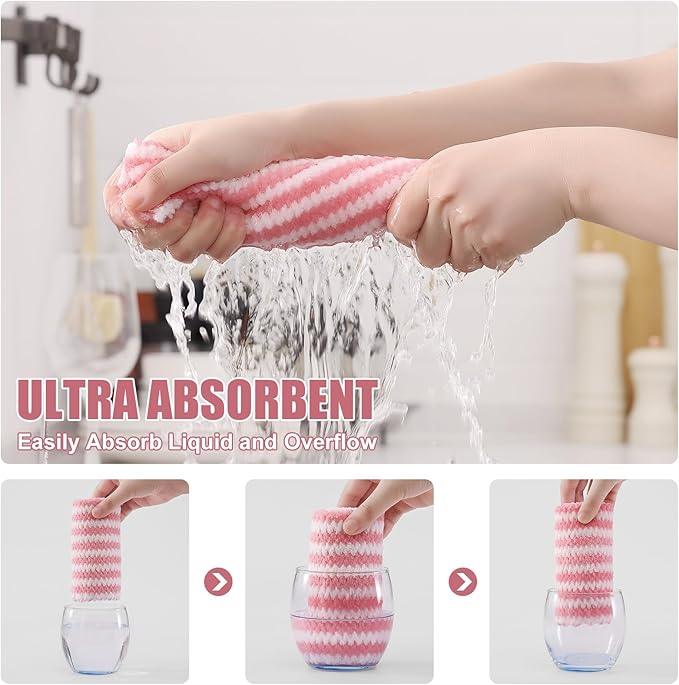 Homaxy 18 Pack Kitchen Dish Cloths, Ultra Soft and Absorbent Dish Towels