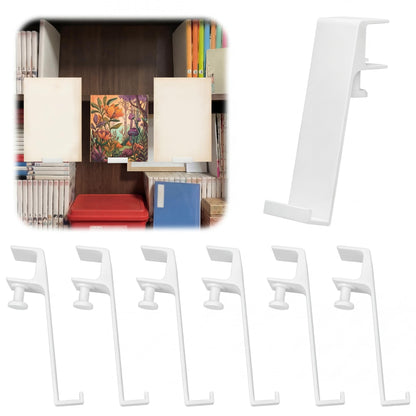 Chumia 6 Pcs Adjustable Book Stand for Display Bookcase Bookshelf Book Comics Display Holder Manga Stand Easel Collector for Library Bookstore Album Cd Magazine Postcard Artworks Home