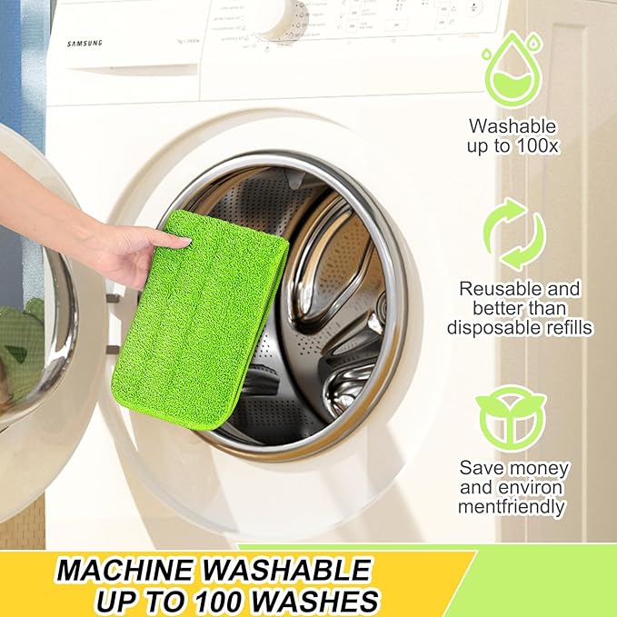 16.5 inch Reusable Mop Pads Microfiber Spray Mop Replacement Heads