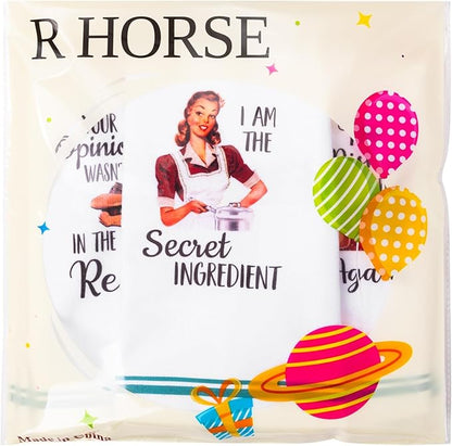 R HORSE 5Pcs Kitchen Dish Towel Funny Joked Themed Kitchen Dishcloth Absorbent