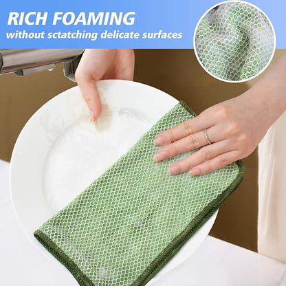 KinHwa Kitchen Washcloths for Dishes Absorbent Microfiber Dish Cloths Quick Dry