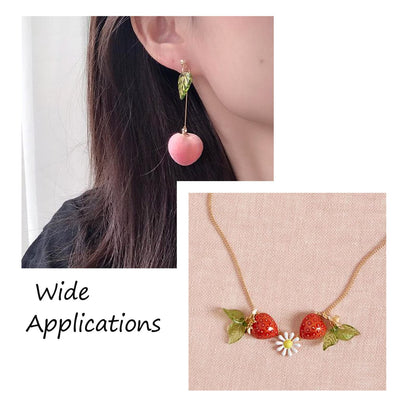 Craftdady 270pc Green Acrylic Leaf Bead Charms Transparent Frosted Maple Leaves Pendants with Loop for Earring Necklaces Jewelry Craft Making