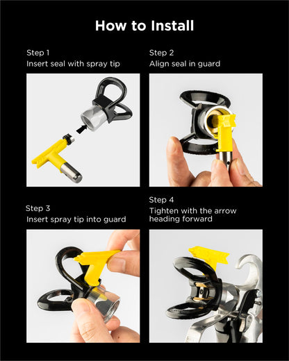 InoKraft 517 Spray Tip AtoMax Reversible Airless Spray Nozzles for Airless Paint Spray Guns, Airless Sprayer Accessories, for Contractor Homes Buildings Garden Decks (517)