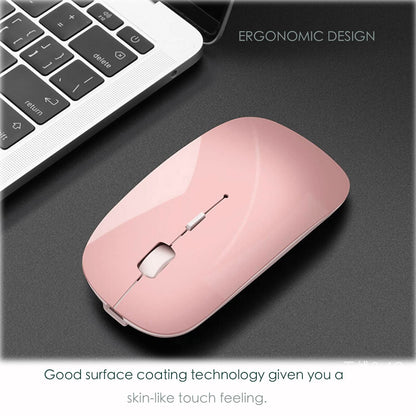 Bluetooth Wireless Mouse for Laptop mac MacBook ipad MacBook air MacBook pro pc Desktop Computer Windows Chromebook Notebook (Silver)