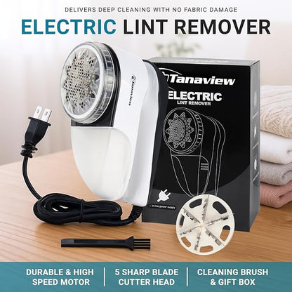Power Corded Electric Fabric Shaver, No Battery, Pilling & Fuzz Remover
