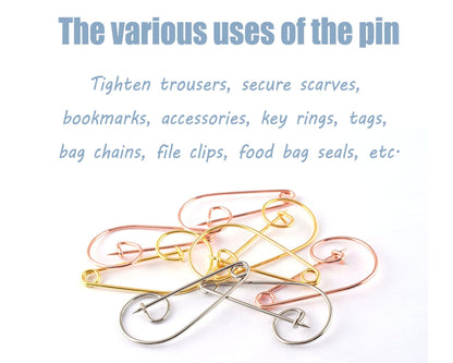 Metal Large Safety pins - 2.2 inch Silver Spiral pin for Blankets Skirts Crafts Kilts Crafts Home Accessories 40pcs (Silver)