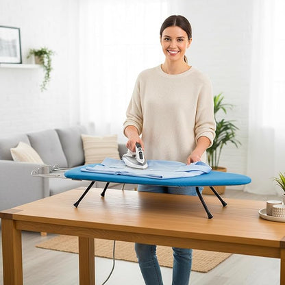Metal Mesh Panel Tabletop Ironing Board | Foldable Iron Board | Heavy Duty