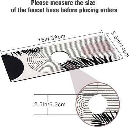 Sink Faucet Absorbing Mat, 2 Pack Drying Mat Around Faucet Sink Splash Guard