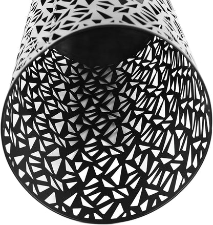 Metal Round Umbrella Stand Rack,Umbrella Holder Organizer Bin Hollowed Freestanding Canes Walking Sticks Holder for Entryway Home Hotel Office Decor (M)