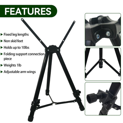 Table Top Easel Stand for Sign – Art Adjustable Portable Sturdy Tripod Artist Easel for Painting and Display - Black Heavy Duty Poster Floor White Board Stand for Canvas Holder Painter and Adults