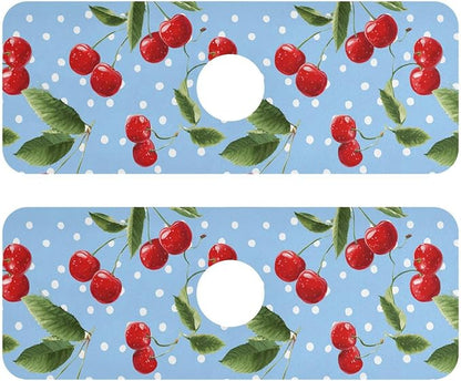 Kitchen Sink Splash Guard 2 PCS 14.7 Inch Sink Faucet Mat Splash Guard