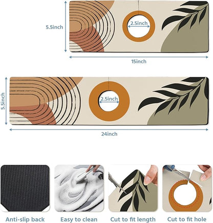 Patterned Sink Faucet Mat Kitchen Splash Guard Super Absorbent Drying Mat