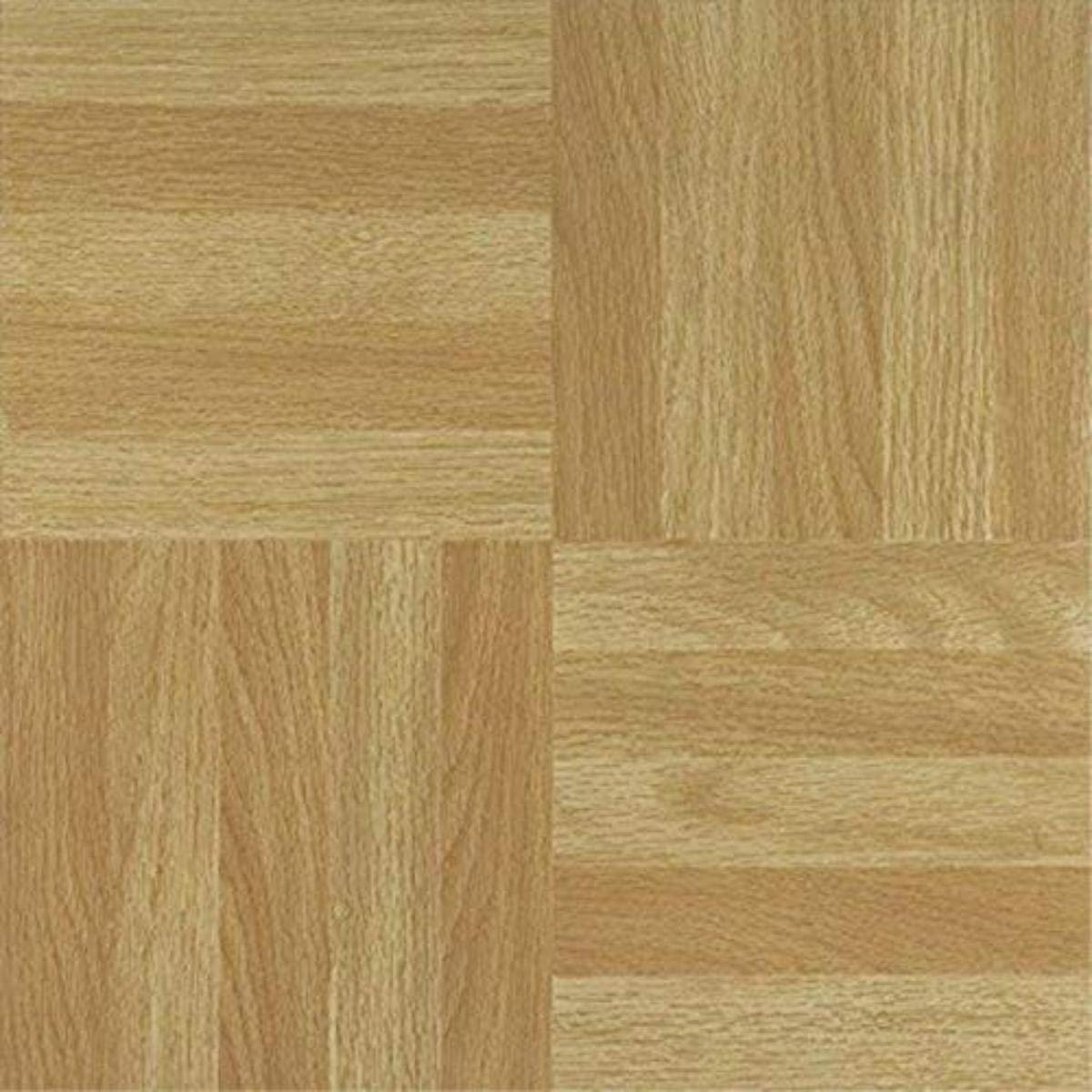 Tivoli Self Adhesive Vinyl Floor Tiles, 45 Tiles - 12" x 12", Light Oak Plank-Look - Peel & Stick, DIY Flooring for Kitchen, Dining Room, Bedrooms, Basements & Bathrooms by Achim Home Decor