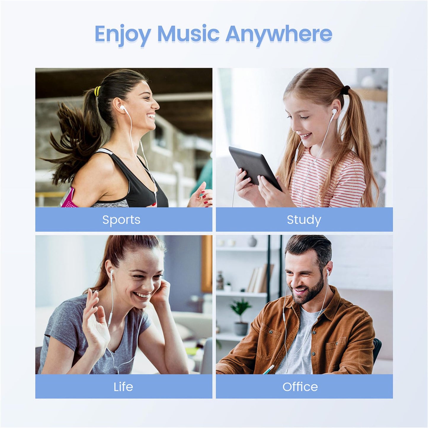2 Pack USB C Headphones for iPhone 17, Type C Earbuds Wired Earbuds with Microphone & Remote Control Noise Cancelling Earphones, Compatible with iPhone 17 Pro Max, iPad Pro, Most USB C Jack Devices