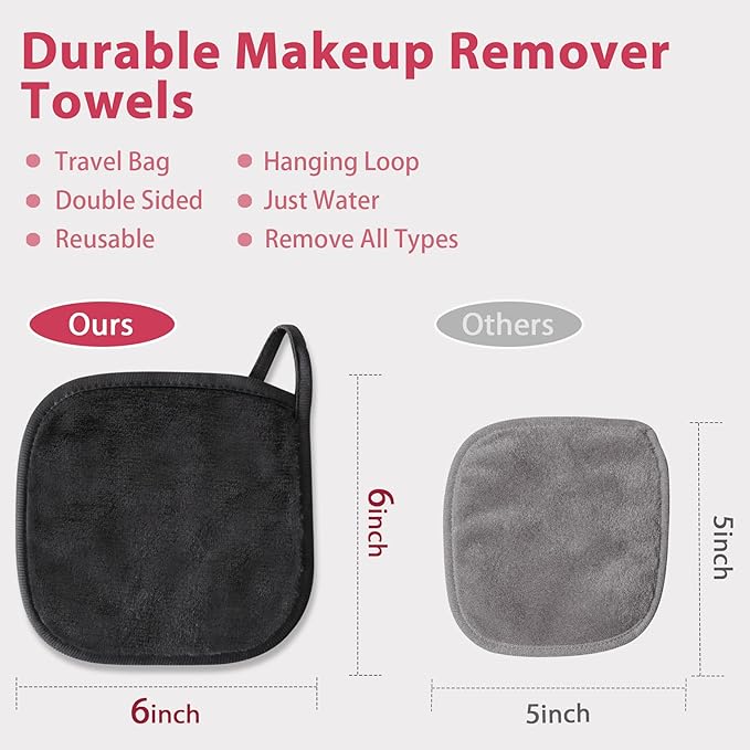 Makeup Remover Cloth, Makeup Remover Pads Microfiber Face Washcloth