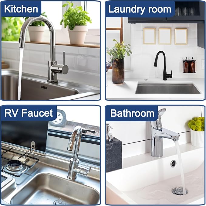 Meiliweser Silicone Faucet Splash Guard Gen 3-10° Large Slope & Adaptable Hole