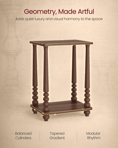VASAGLE Mariel Collection - Side Table, Accent Nightstand for Small Spaces, Rectangular End Table with Shelf, Solid Wood Legs, Mid-Century Modern, Living Room Bedroom, Chestnut Walnut ULET294KX01S