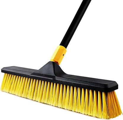 Yocada 18 Inch Push Broom Heavy-Duty Outdoor Commercial Broom Brush Stiff