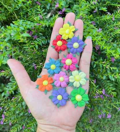 DUONGJAIS BRAND Handmade 100 Pcs Lovely Mulberry Paper Flowers 30x30mm Scrapbooking Wedding DIY Craft Supplies Card Paper Flowers Craft Projects Artificial Flowers. (.10 Colors..)
