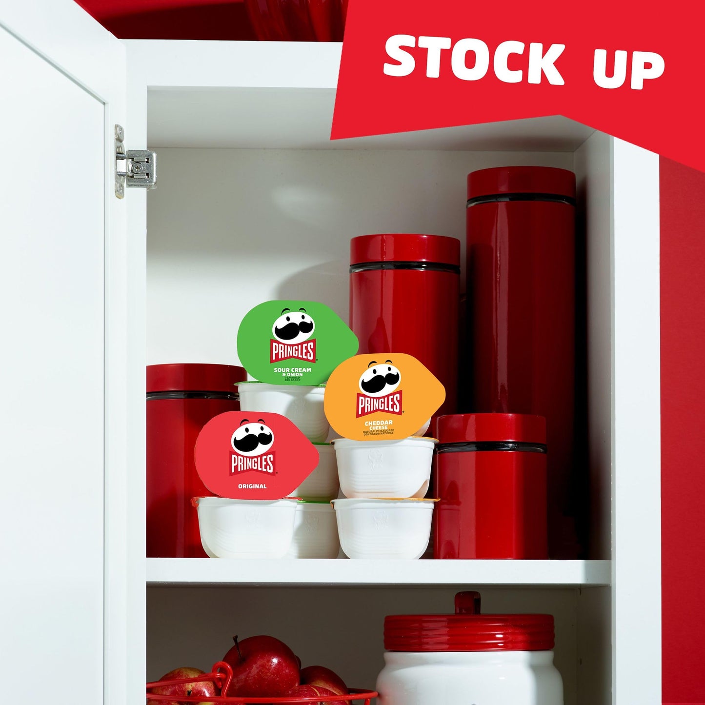 Pringles Potato Crisps Chips, Lunch Snacks, Office and Kids Snacks, Snack Packs, Variety Pack, 12.9oz Box (18 Cups)