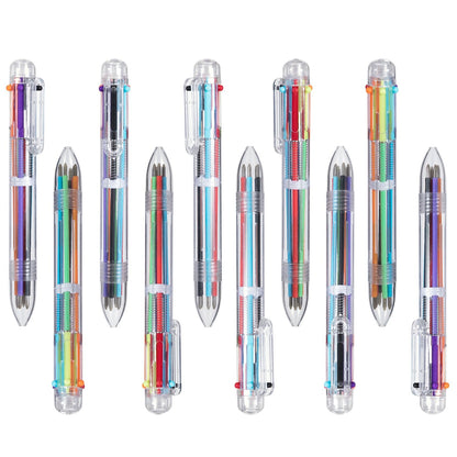 favide 22 Pack 0.5mm 6-in-1 Multicolor Ballpoint Pen,6-Color Retractable Ballpoint Pens for Office School Supplies Students Children Gift,Kids Party Favors