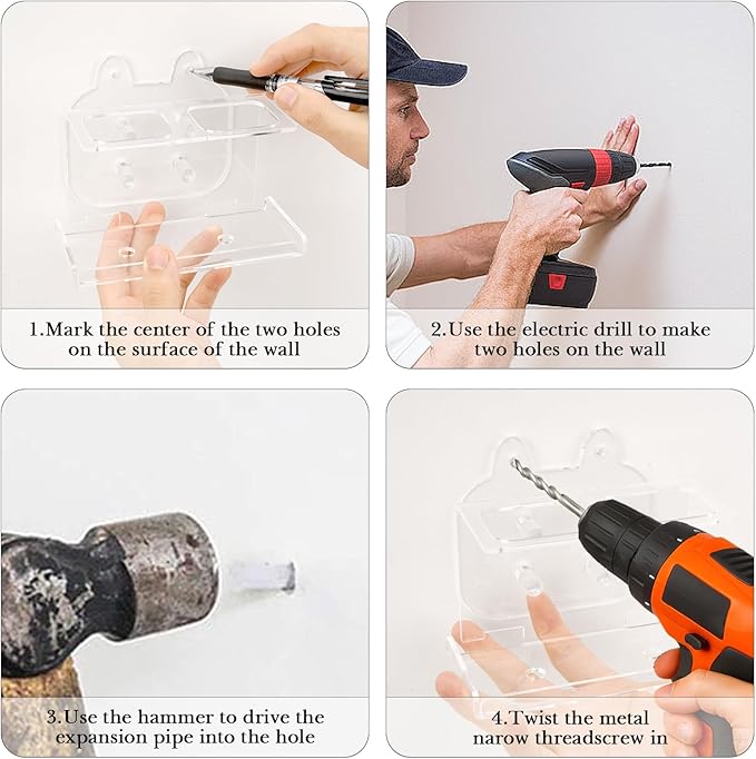 Electric Toothbrush Holder Wall Mounted, Electric Toothbrush Cord Organizer