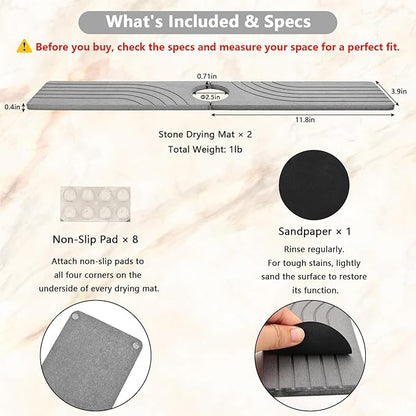 Stone Faucet Mat for Kitchen Sink