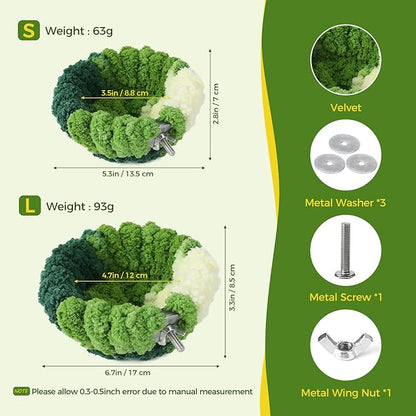 Admaison Bird Nest for Cage,Plush Hanging Bird Bed for Parakeet,Breeding Bird House for Conure,Budgie,Cockatiel,Lovebird,Canary,Finch,Hamster,Small Pets,Warm Nest (Green, S)