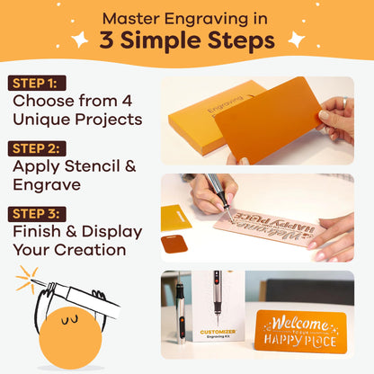 Resparked Customizer™ Special Edition Engraving Kit – DIY Starter Set with Engraving Pen, Bits & Materials – Create Personalized Keychains, Magnets & Metal Art – Giftable Craft Kit for Beginners