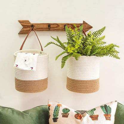 Goodpick 2pack Jute Rope Hanging Basket