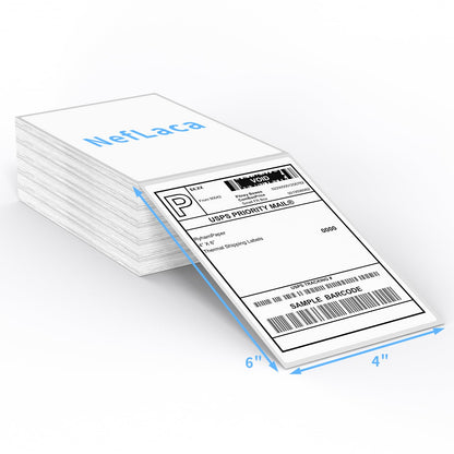 Direct Thermal Label-Shipping Label 4x6-NefLaca Thermal Printer Sticker 4"x6",Compatible with Rollo,Nelko,Zebra. MUNBYN Printer(4 Packs of Total 4000 Labels)