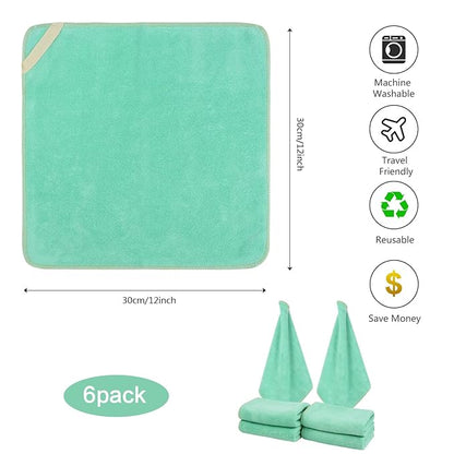 SINLAND Microfiber Facial Cloths Fast Drying Washcloth 12inch x 12inch