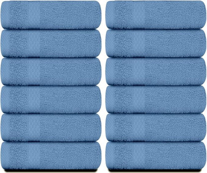 White Classic Luxury Cotton Washcloths 13x13 Inch