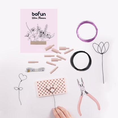 BoFUN Easy Wire Flower Crafts Kit for Teens& Adults Women, DIY Art Hobbies Craft Metal Flower Making Set, Creative Handmade Craft Supplies for Home Decor, Party, Gift Mom Birthday