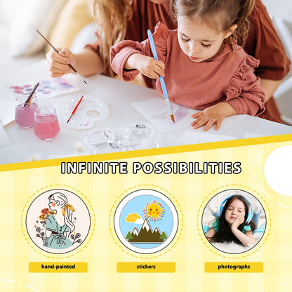 Happizza 25pcs Acrylic Clear Button Pins,2.76 Inch Custom Pin Badges, DIY Blank Buttons Pins,Round Photo Buttons Personalized Button Making kit for Craft