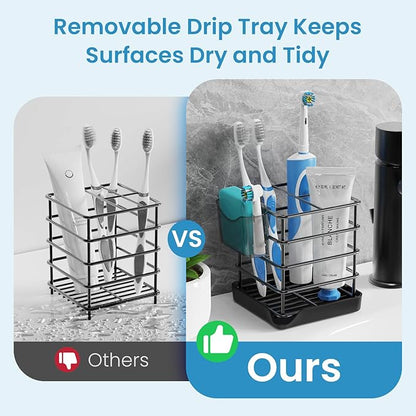 Toothbrush Holders for Bathrooms, Stainless Steel Toothbrush and Toothpaste