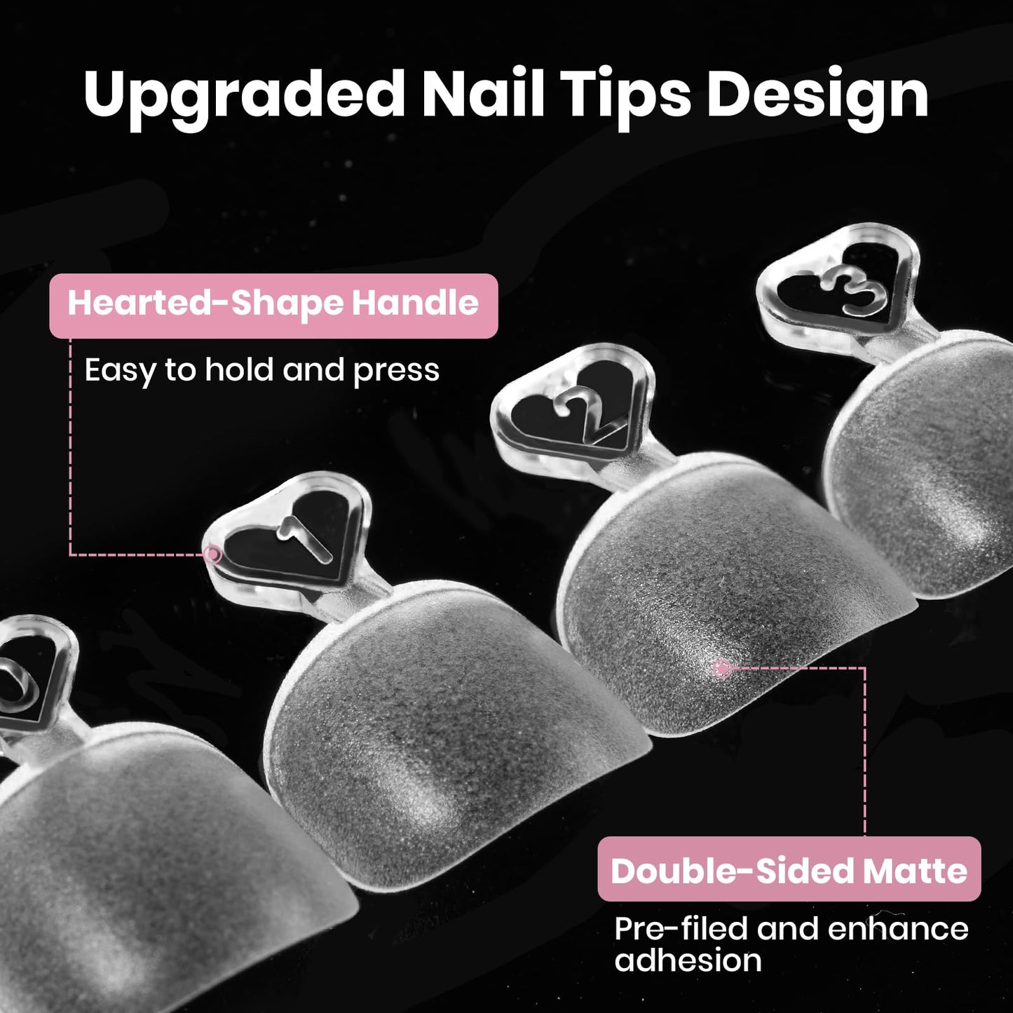 Beetles Gel Nail Kit Short Almond with Nail Dehydrator and Primer, 576Pcs Half Matte Etch-X Gel Nail Tips Solid Nail Glue Mini Nail Lamp Acrylic Nail Tips Easy DIY Nail Extension Set Gift for Women