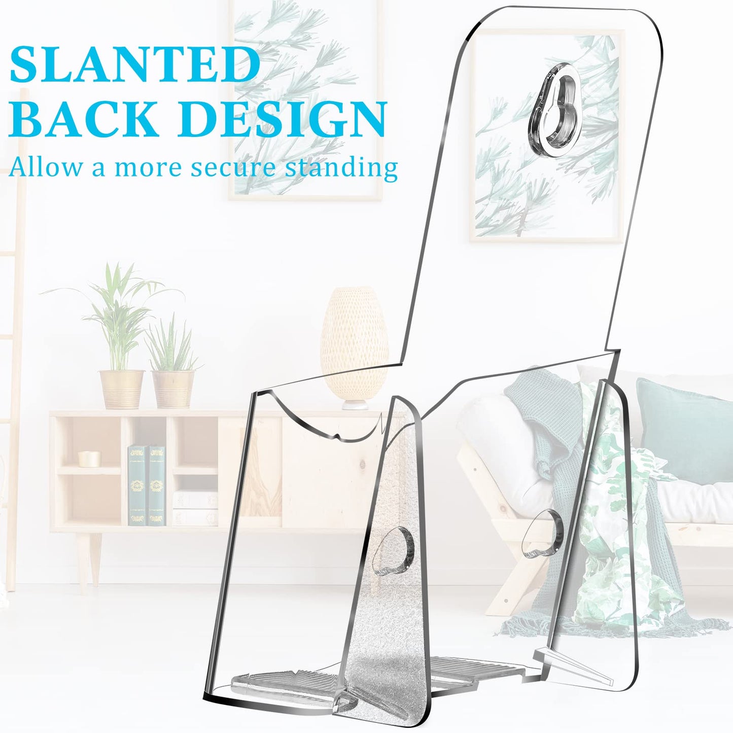 Yookeer 20 Pieces Acrylic Brochure Holder 4 x 8 Inches Rack Card Holder Clear Pamphlet Holders Display Stand for Vendors, Brochure, Trifold, Magazine, Pamphlet, Booklets