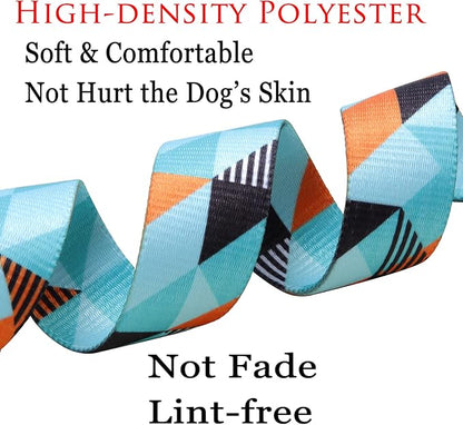 Mihqy Dog Collar with Bohemia Floral Tribal Geometric Patterns - Soft Ethnic Style Collar Adjustable for Small Medium Large Dogs (Geometry,XS)