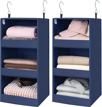 GRANNY SAYS 3-Shelf Closet Organizers and Storage, Foldable Hanging Closet