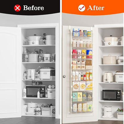 MIAOLI Over the Door Pantry Organizers and Storage, 8-Tier Spice Rack, Home &