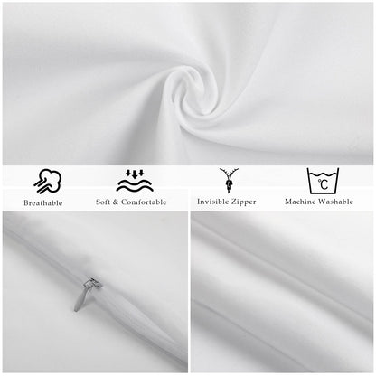 Breling 12 Pcs Sublimation Pillow Case Custom Blank Cushion Covers Bulk, Heat Transfer Printing Pillow Covers White Polyester Peach Skin DIY Kit with 2 Rolls 108 ft Heat Tape (16 x 16 Inch)