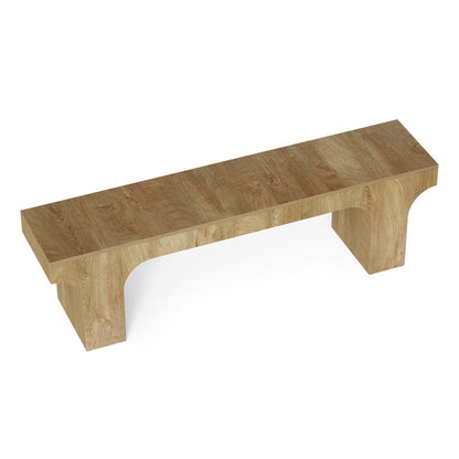 LITTLE TREE 63" Wooden Bench, End of Bed Bench, Long Hallway Bench, Farmhouse Entryway Bench for Hallway, Living Room, Kitchen