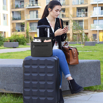 ZHCHG 2 Pack Luggage Travel Cup Holder Attachment for Suitcase Drink Carrier Caddy, Coffee Mug and Tumblers, Traveler Carry on Hands Free Accessory- Gifts for Flight Attendants Travelers Accessories