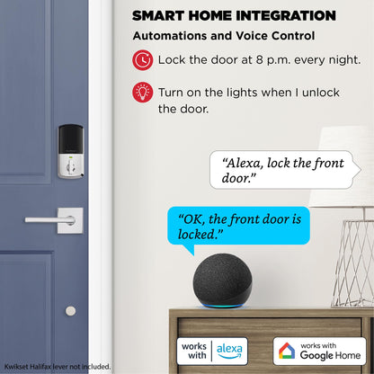 Kwikset Halo Wi-Fi Smart Lock, Keyless Entry Front Door Touchscreen Deadbolt, App Control, Grade AAA Certified, Easy Install No Hub, Venetian Bronze Finish, Digital Remote Lock