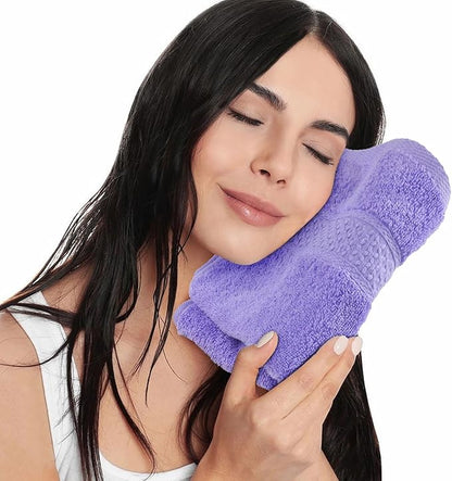 Cleanbear 6 Pack Hand Towels for Bathroom, 100% Cotton Absorbent Face Towels