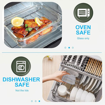 30 Pieces Glass Food Storage Containers, Meal Prep Set